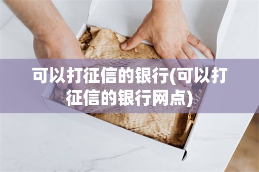 可以打征信的银行(可以打征信的银行网点)