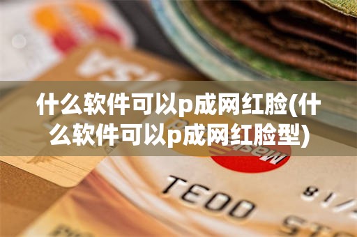 什么软件可以p成网红脸(什么软件可以p成网红脸型)